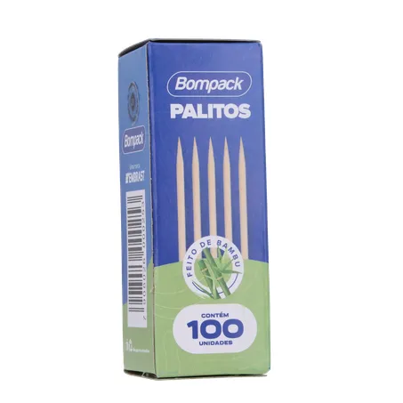 Palitos de bambu bompack bandeja c/100 360-34