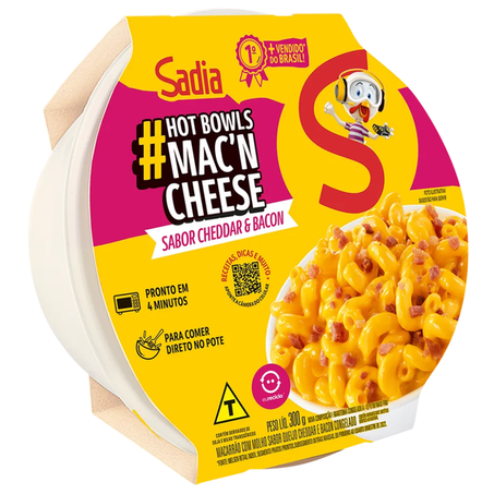 MACARRÃO COM QUEIJO E BACON CONGELADO SADIA 300G
