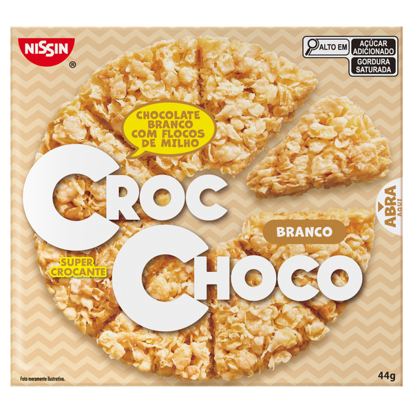Chocolate Branco Com Flocos Nissin Croc Choco 44g | Super Koch