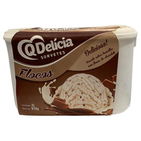 Sorvete qdelicia 2l flocos