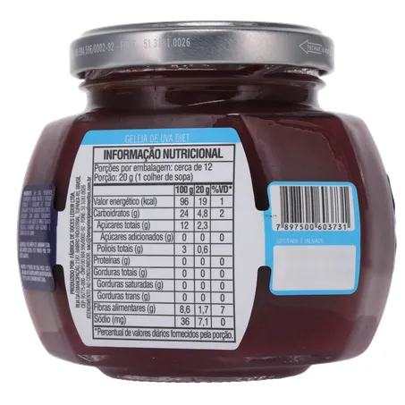 GELEIA BOM PRINC 230G DIET UVA  360-20
