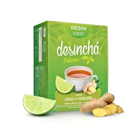 Chá de Limão Com Gengibre 10 Sachês  - Desinchá
