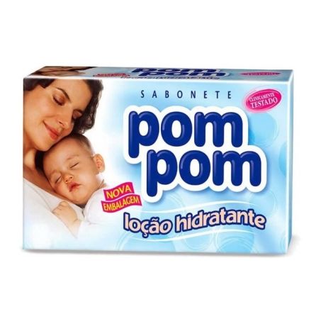 Sabonete Infantil Barra Loção Hidratante Pom Pom Manteiga de Karité Caixa 70gr