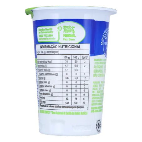 Iogurte Natural Desnatado Nestle 160g 360-16
