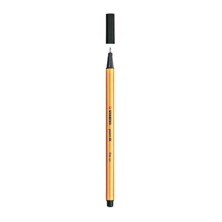 CANETA HIDROGRÁFICA 0.4MM PRETA POINT FINE STABILO 88/46