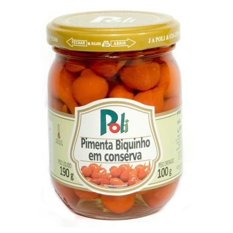 Pimenta Biquinho Poli Conserva Vidro 100g 
 