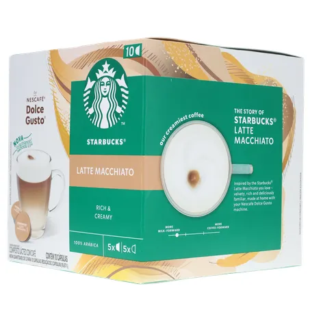 Café com Leite em Cápsula Starbucks Latte Macchiato Nescafé Dolce Gusto Caixa 107,5g 10 Unidades 360-5