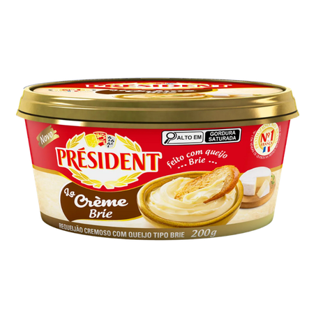 Requeijão President Cremoso Com Queijo Brie Pote 200g 
 