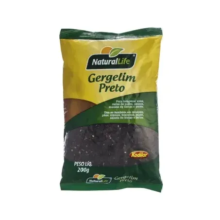 	 GERGELIM NATURAL LIFE 200G PRETO