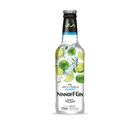 Bebida alcóolica ninnoff gin tônica classic 275ml