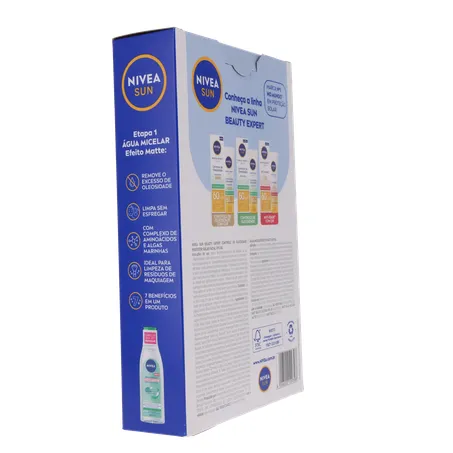 Kit nivea protetor solar fps60 50ml + água micelar 200ml 360-12