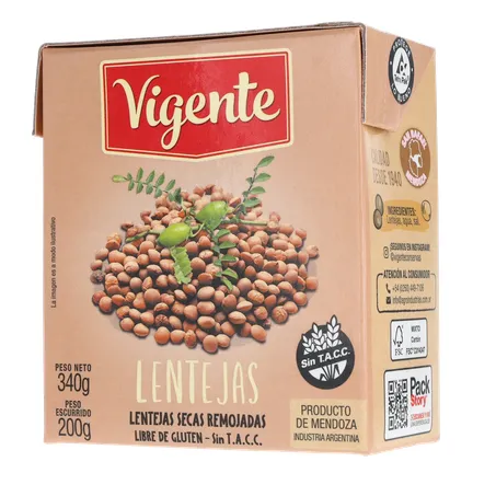 LENTILHA EM CONSERVA IMPORTADO DA ARGENTINA VIGENTE TP 200G 360-3