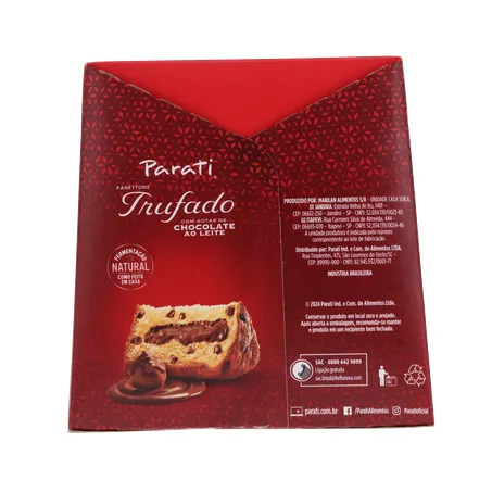 Panettone Parati Trufado com Gotas de Chocolate Ao Leite Caixa 400gr 360-1
