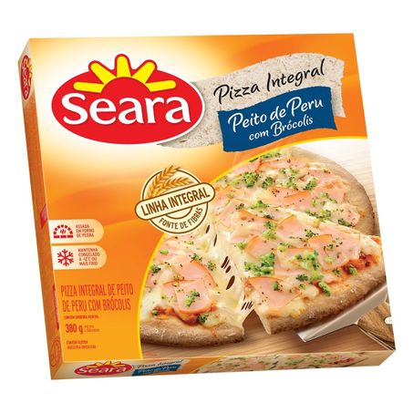 PIZZA INTEGRAL PEITO DE PERU COM BRÓCOLIS SEARA