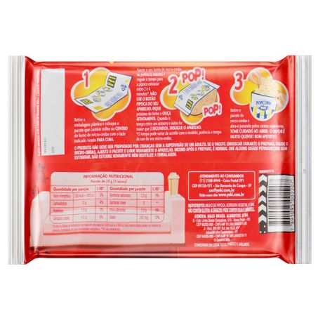 MILHO PIPOCA YOKI POPCORN MICROOND NATURAL COM SAL 100G 360-3