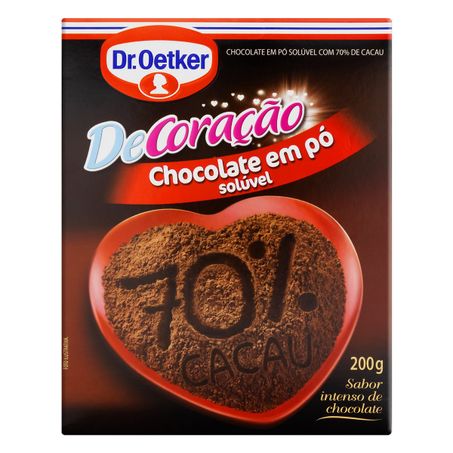 CHOCOLATE EM PÓ SOLÚVEL 70% CACAU DR. OETKER DECORAÇÃO
