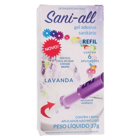 Gel adesivo sanitário sani all lavanda refil 37g 360-35