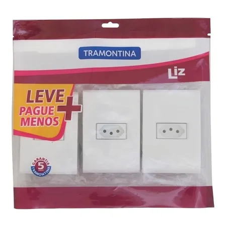 CONJUNTO TOMADA 2P + T TRAMONTINA 10A  3UN