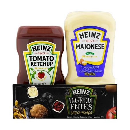 Kit com ketchup e maionese heinz 787g