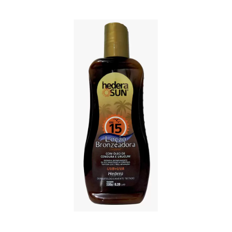 Locao bronzeadora hedera sun fps15 235g