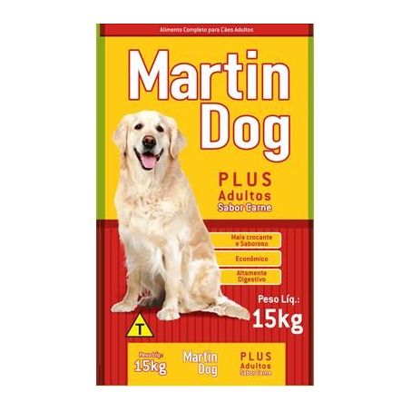 Racao Martin Dog 15kg Plus Adultos Carne