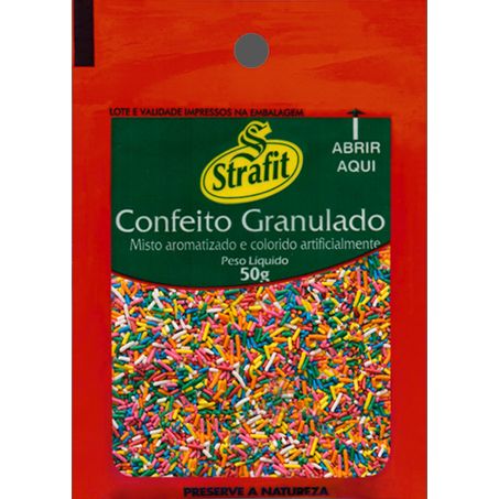 Confeito Strafit 50g Colorido