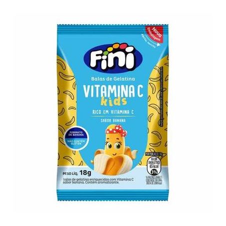 Bala de gelatina kids vitamina c banana fini 18g