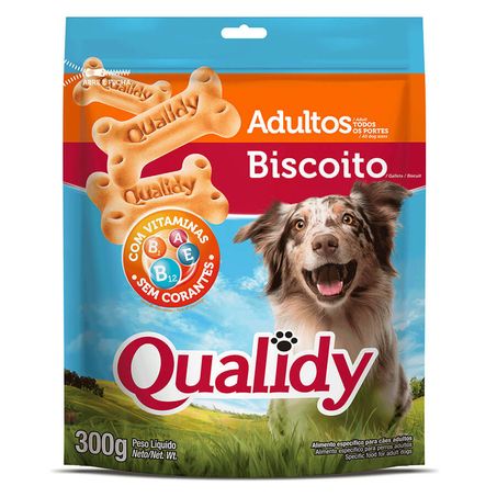 Biscoito qualidy 300g adultos