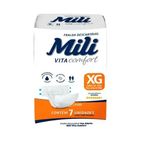 Fralda Mili Adulto Vita Comfort Xg 7un 
 