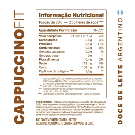 CAPPUCCINOFIT DOCE DE LEITE 200G - ELEMENTO PURO 360-1
