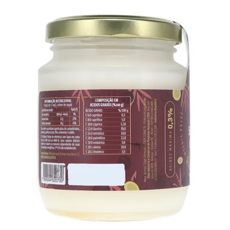Óleo de Coco Santo Óleo Extra Virgem  Pote de Vidro 200ml 360-27