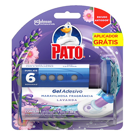Deterg Sanit Pato 38g Gel Adesivo Ap + Refil Lavanda