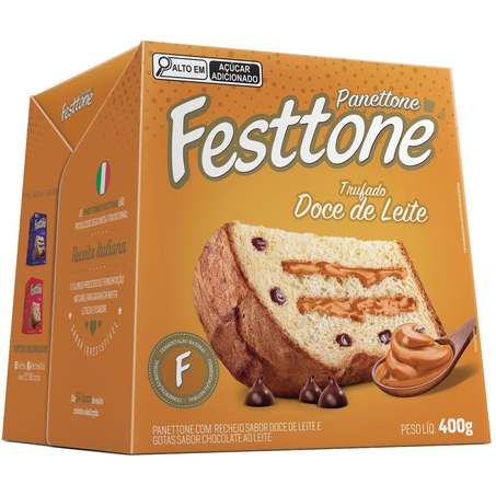 Panettone Festtone 400g - Trufado - Doce de Leite