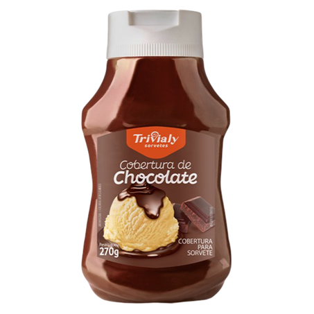 Cobertura sorvete trivialy chocolate 270g