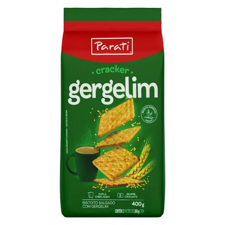 Biscoito cracker com gergelim parati