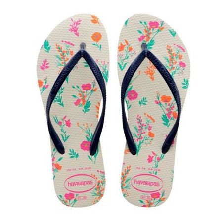 CHINELO HAVAIANAS SLIM ROMANCE BCO/MARINHO 37/38