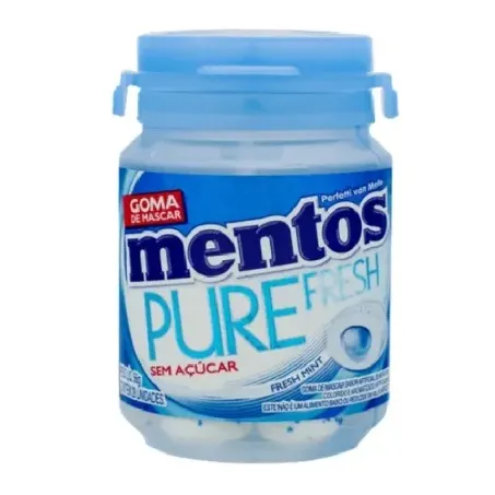 Goma de Mascar Mentos Pure Fresh Mint sem Áçucar Pote com 28un - 56gr
