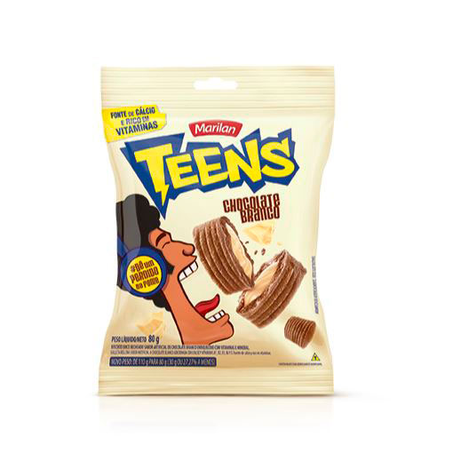 Snack Marilan Teens Chocolate Branco Pacote 80G