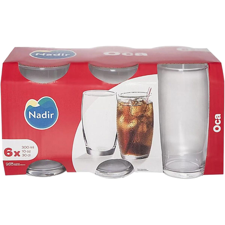 Conjunto de Copos Nadir 300ml - Oca - Long Drink - Com 6 Copos - Ref. 7729