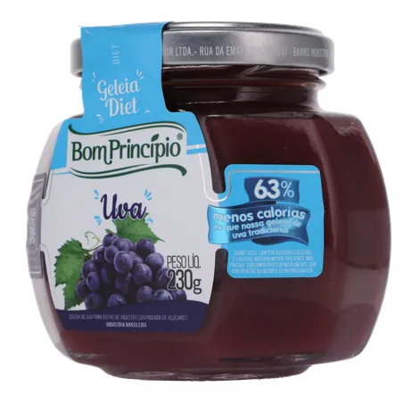 GELEIA BOM PRINC 230G DIET UVA  360-3
