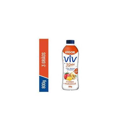 Iogurte vigor viv 3 grãos manga e maracujá 800g