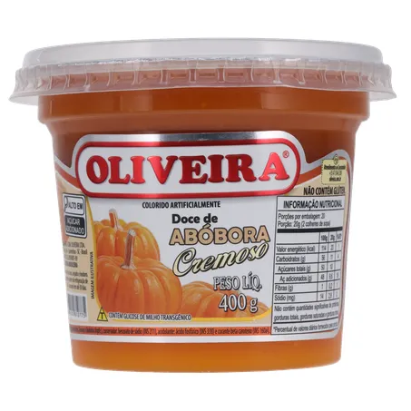 Doce Fruta Oliveira Abóbora Pote 400g 
  360-1