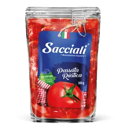 Passata tomate rústica sacciali sachê 300g