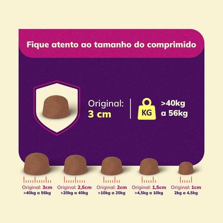 Antiparasitário Defenza Comprimido Mastigável de 560mg para Cães de 40 a 56kg - MSD Saúde Animal 360-5