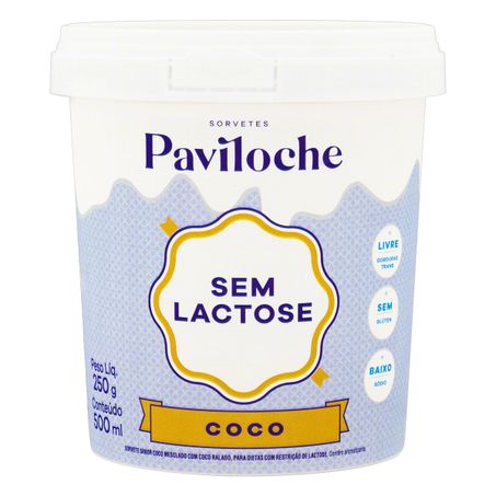 SORVETE COCO ZERO LACTOSE PAVILOCHE