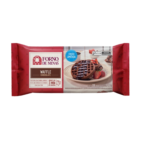 WAFFLE FORNO DE MINAS CHOCOLATE CONG 8X35G 280G