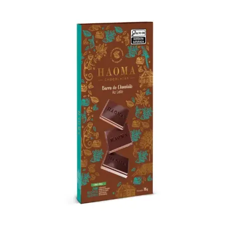 Barra De Chocolate Ao Leite 75G Haoma Stevia