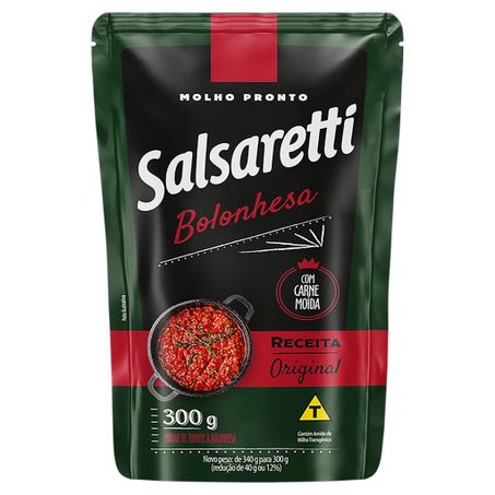 Molho tomate bolonhesa salsaretti sachê 300g