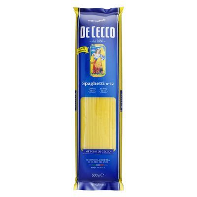 Massa spaghetti nº 12 de cecco 500g