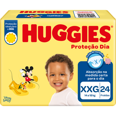 Fralda huggies proteção dia xxg pacote c